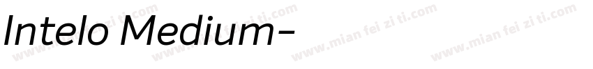 Intelo Medium字体转换